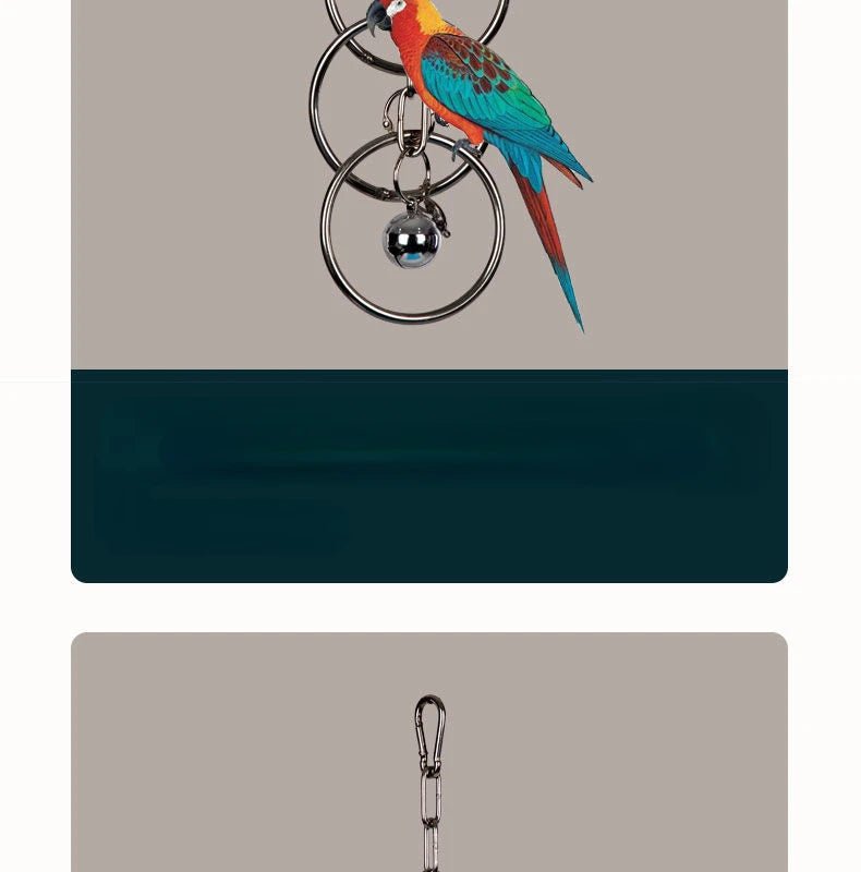 Wholesale Bulk Parrot 304 Stainless Steel Toy Gnawing Climbing Large Medium - sized Diamond Gray Machine Puzzle Bird Cage Display Rack Hanging - Furbury