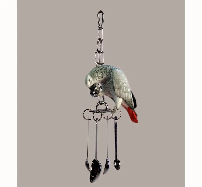 Wholesale Bulk Parrot 304 Stainless Steel Toy Gnawing Climbing Large Medium - sized Diamond Gray Machine Puzzle Bird Cage Display Rack Hanging - Furbury