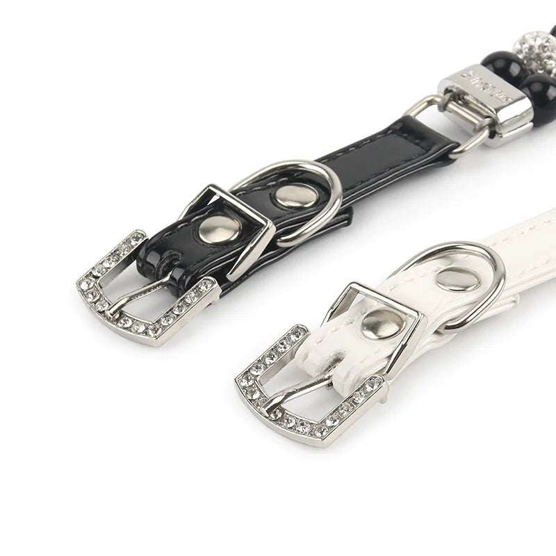 Wholesale Bulk Pearl Pet Collar Artificial Pearls Rhinestone Dog Collar For Cat Necklace Wedding Party Pink Blue Green - Furbury