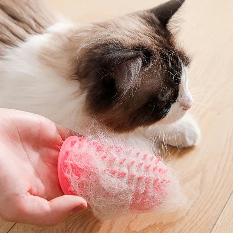 Wholesale Bulk Pet Cat Hair Removal Massage Comb Cats Scratching Rubbing Brush kitten Grooming Self Cleaning Wall Corner Cat Scratcher Combs - Furbury