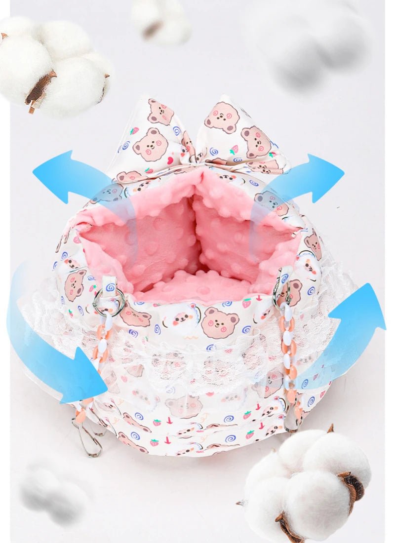 Wholesale Bulk Pink Pet House Guinea Pig Ferrets Hamsters Hedgehogs Rabbits Rats Super Warm Hamster Cage Accessories Small Animal Hanging Bed - Furbury