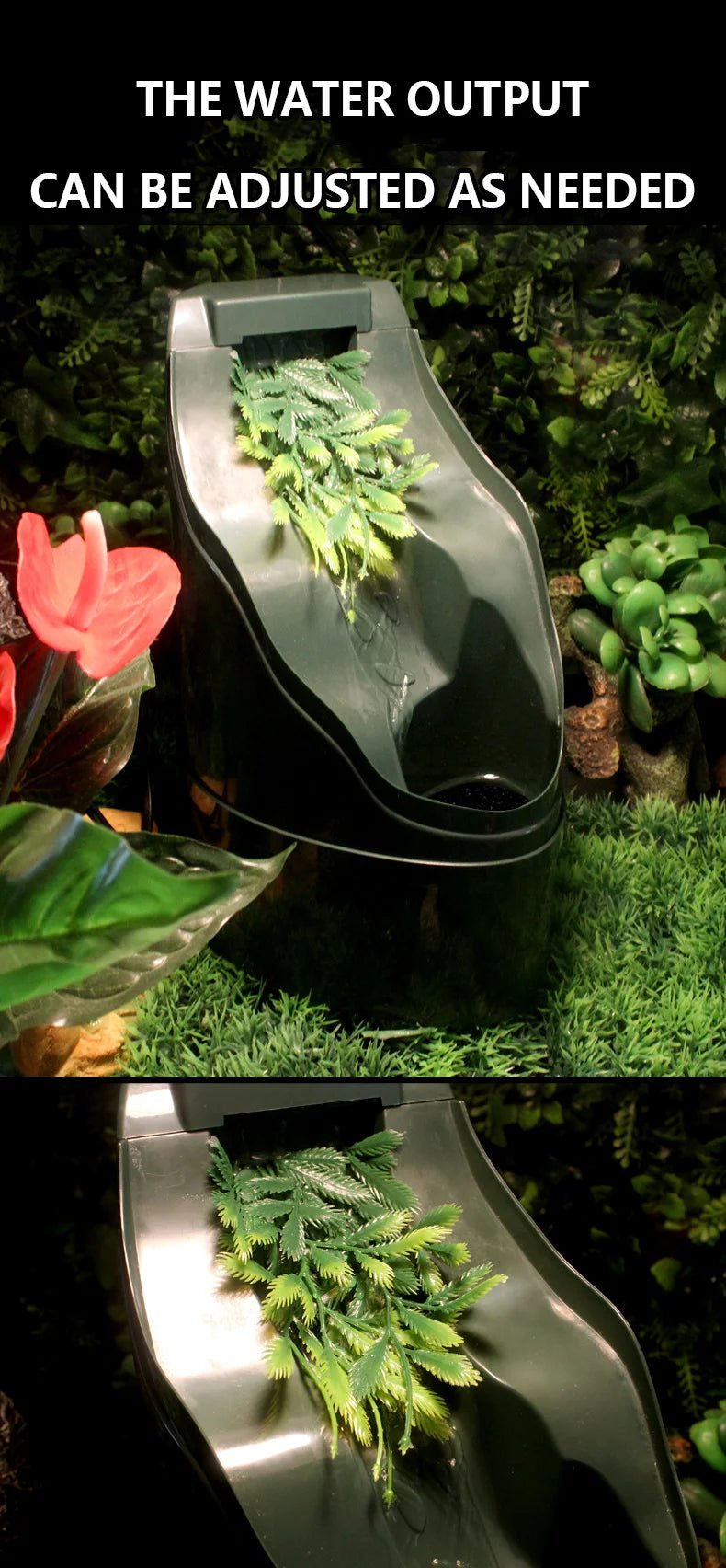 Wholesale Bulk Plant - Like Watering Vessel Landscape Decoration Waterfall Drink Fountain Reptile Live Water Drinking Fountain for Lizard Special - Furbury