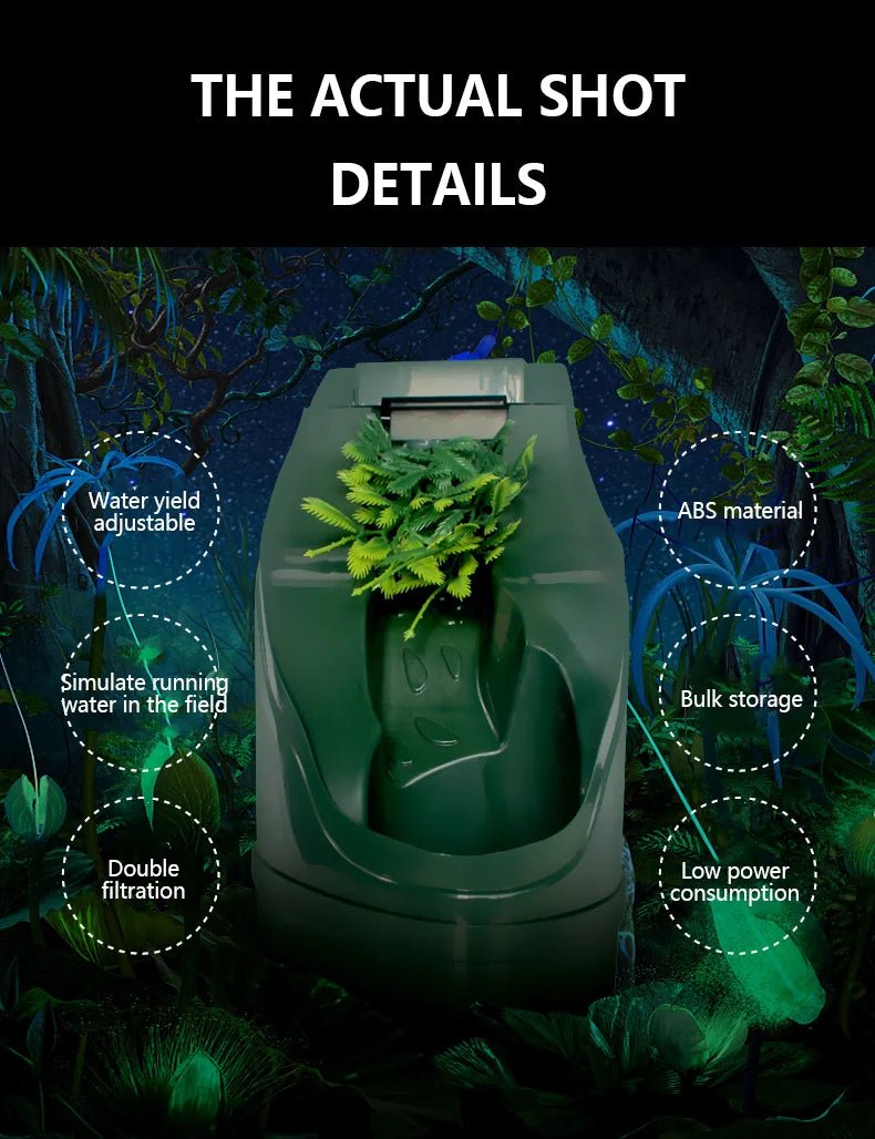 Wholesale Bulk Plant - Like Watering Vessel Landscape Decoration Waterfall Drink Fountain Reptile Live Water Drinking Fountain for Lizard Special - Furbury