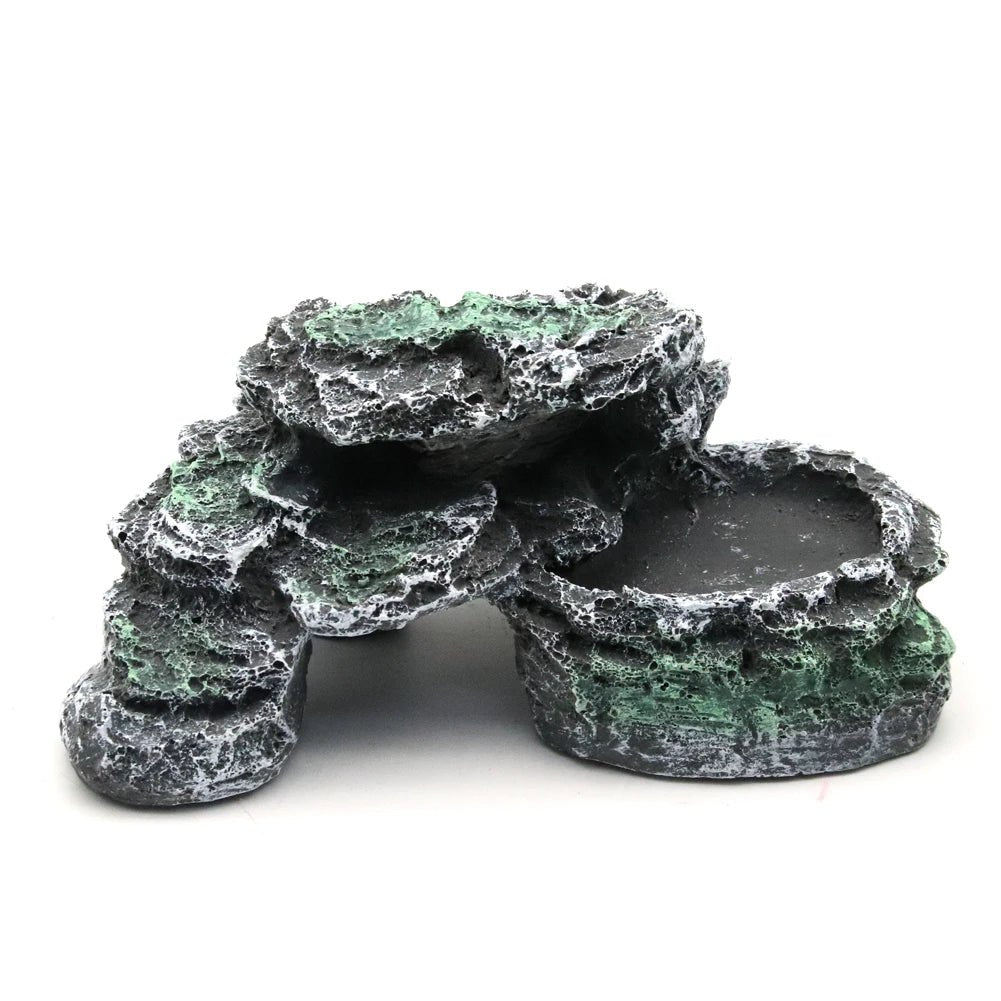 Wholesale Bulk Reptile Hideout Cave Turtle Basking Platform, Simulation Rock for Gecko, Lizards, Tortoise, Aquarium Decor, Fish Hide Habitat - Furbury