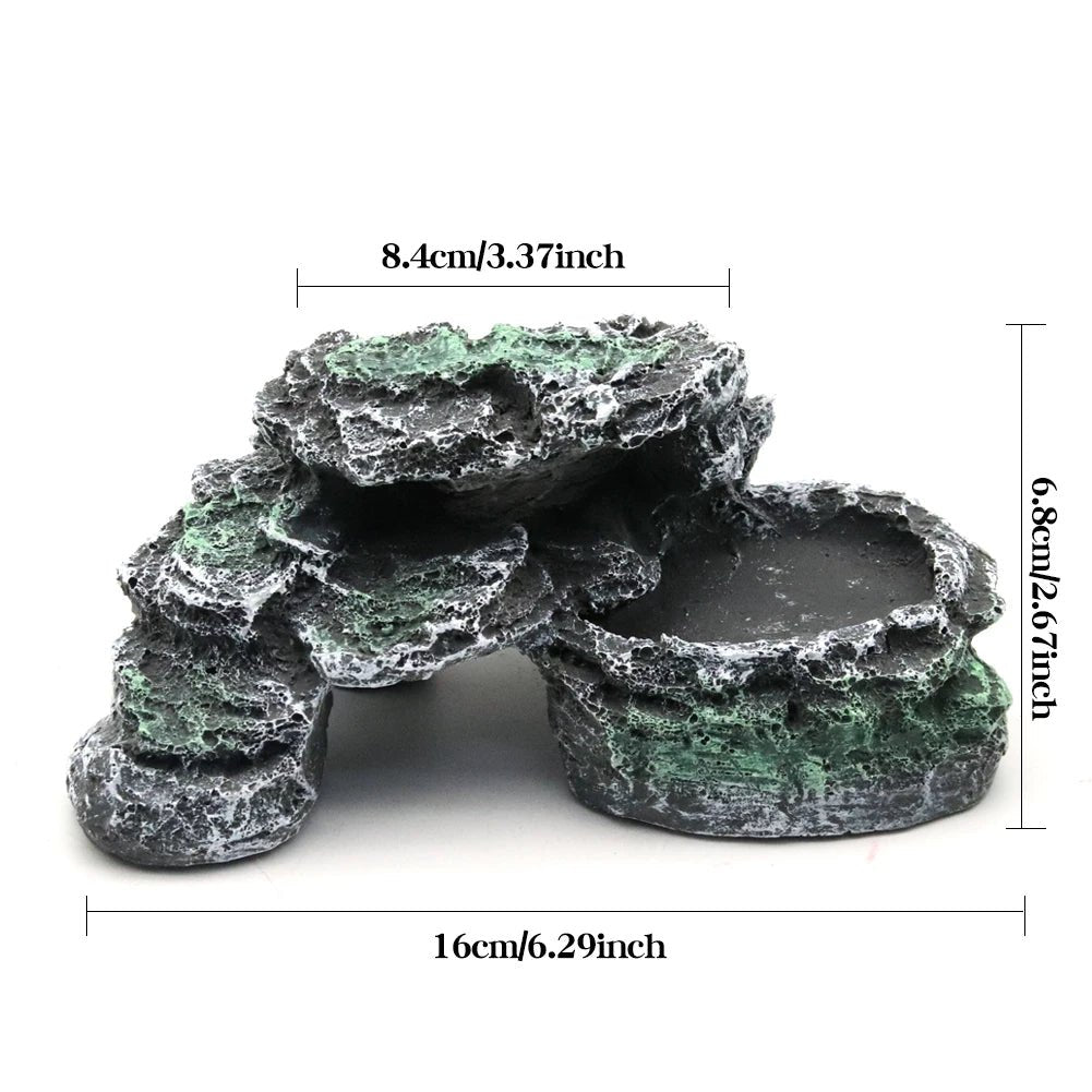 Wholesale Bulk Reptile Hideout Cave Turtle Basking Platform, Simulation Rock for Gecko, Lizards, Tortoise, Aquarium Decor, Fish Hide Habitat - Furbury