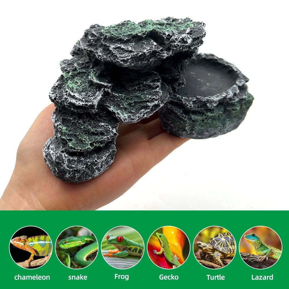 Wholesale Bulk Reptile Hideout Cave Turtle Basking Platform, Simulation Rock for Gecko, Lizards, Tortoise, Aquarium Decor, Fish Hide Habitat - Furbury