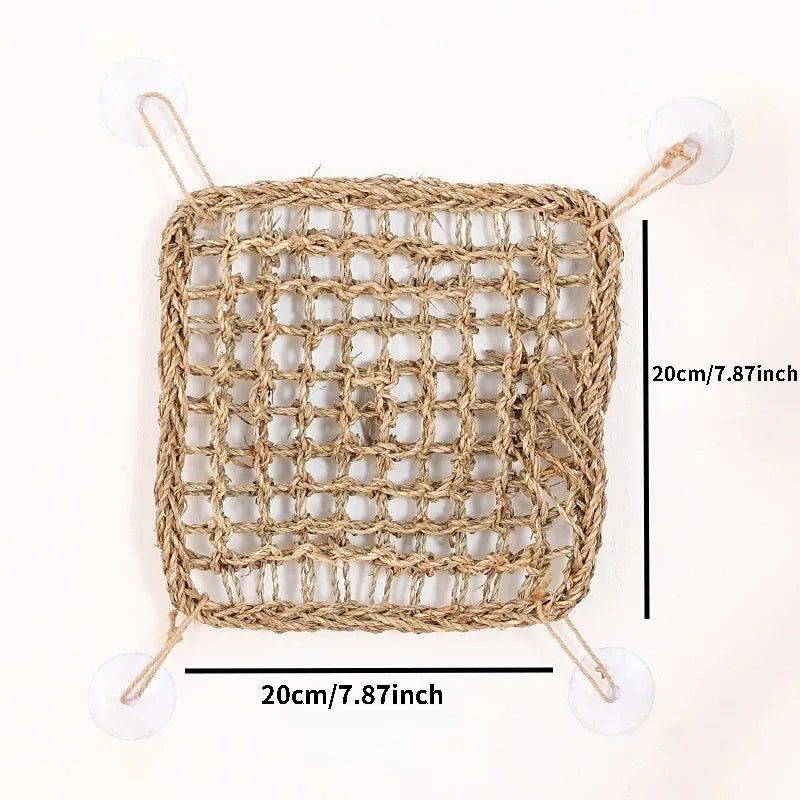 Wholesale Bulk Reptile Lizard Hammock Hamster Grass Cushion Pet Bed Seagrass Hammock Swing Pet Reptile Toy Hanging Mattress Hanging Sofa - Furbury