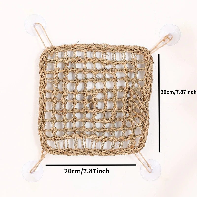 Wholesale Bulk Reptile Lizard Hammock Hamster Grass Cushion Pet Bed Seagrass Hammock Swing Pet Reptile Toy Hanging Mattress Hanging Sofa - Furbury