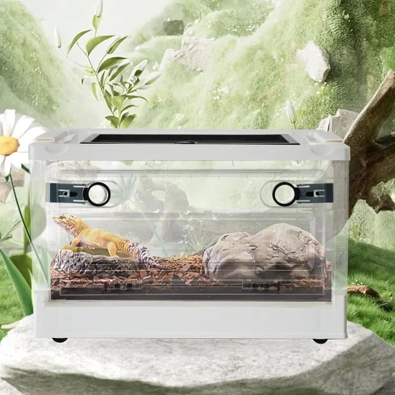 Wholesale Bulk Reptiles Breeding Enclosure Cages Transparent Amphibians Habitat Box Plastic Reptile Feeding Box for Lizard Bearded Dragon - Furbury