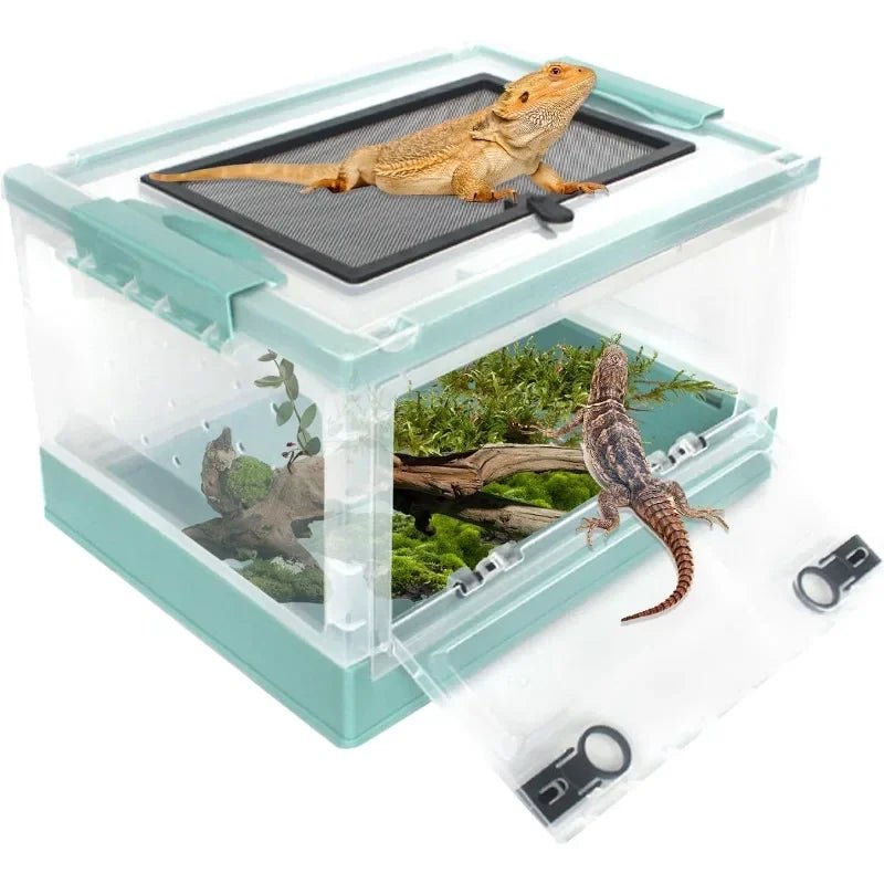 Wholesale Bulk Reptiles Breeding Enclosure Cages Transparent Amphibians Habitat Box Plastic Reptile Feeding Box for Lizard Bearded Dragon - Furbury