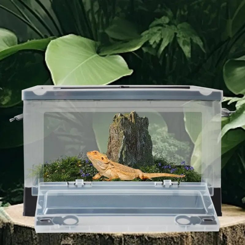 Wholesale Bulk Reptiles Breeding Enclosure Cages Transparent Amphibians Habitat Box Plastic Reptile Feeding Box for Lizard Bearded Dragon - Furbury