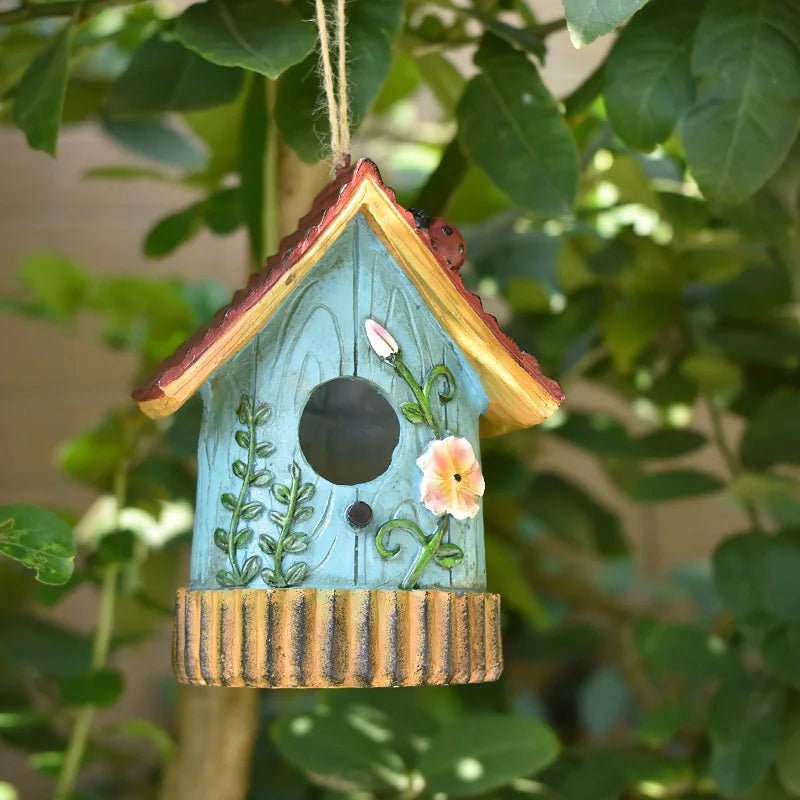 Wholesale Bulk Resin Bird House Crafts Bird's Nest Courtyard Garden Villa Balcony Wall Hanging Garden Landscaping Outdoor Decoration - Furbury