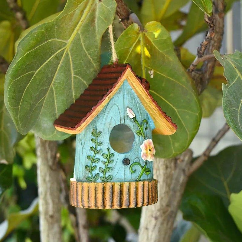 Wholesale Bulk Resin Bird House Crafts Bird's Nest Courtyard Garden Villa Balcony Wall Hanging Garden Landscaping Outdoor Decoration - Furbury