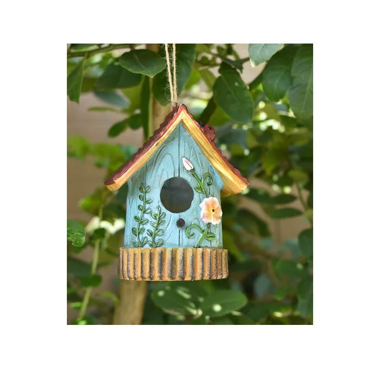 Wholesale Bulk Resin Bird House Crafts Bird's Nest Courtyard Garden Villa Balcony Wall Hanging Garden Landscaping Outdoor Decoration - Furbury