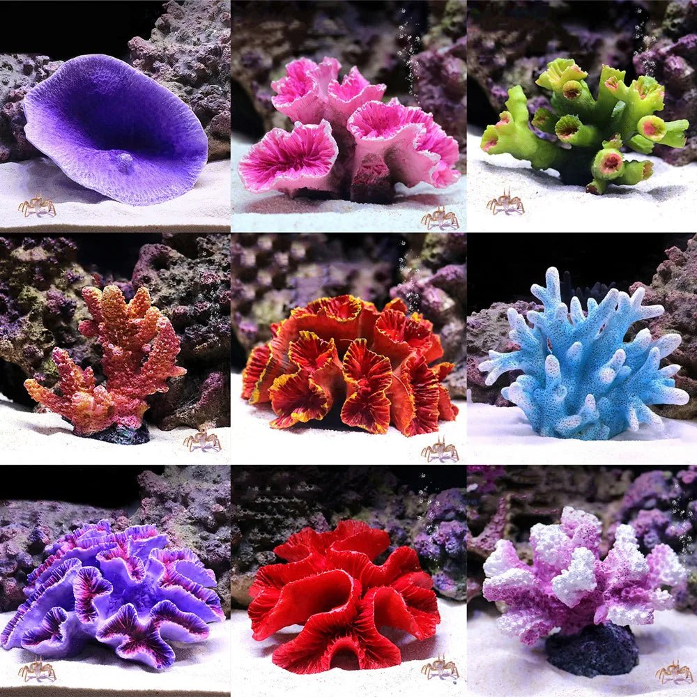 Wholesale Bulk Resin Coral Reef Aquarium Ornaments Fish Tank Decor Resin Coral Home Tank Decor - Furbury