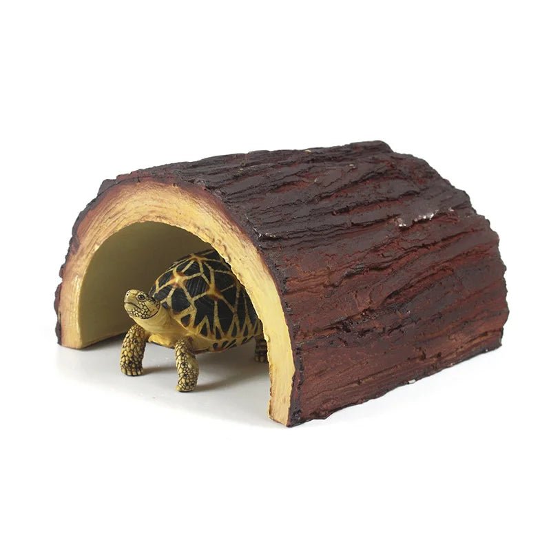 Wholesale Bulk Resin Turtle Reptile Hide Cave Reptiles Avoiding Caves Simulation Tree Bark Amphibians Landscape Lizard Feeding Box Decoration - Furbury
