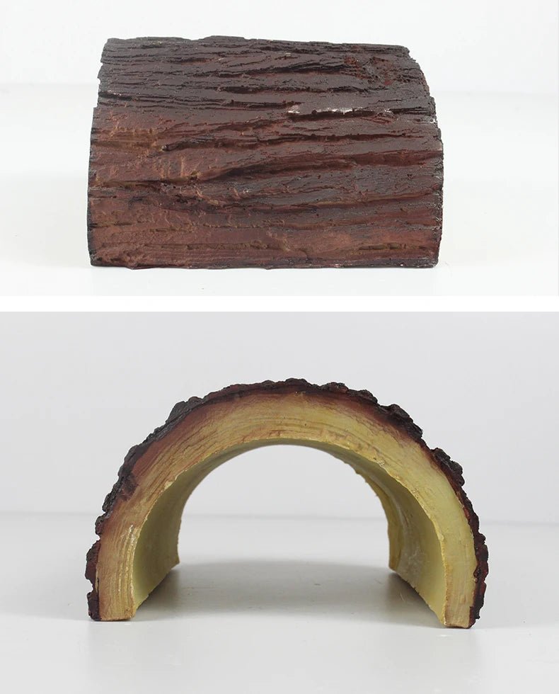 Wholesale Bulk Resin Turtle Reptile Hide Cave Reptiles Avoiding Caves Simulation Tree Bark Amphibians Landscape Lizard Feeding Box Decoration - Furbury