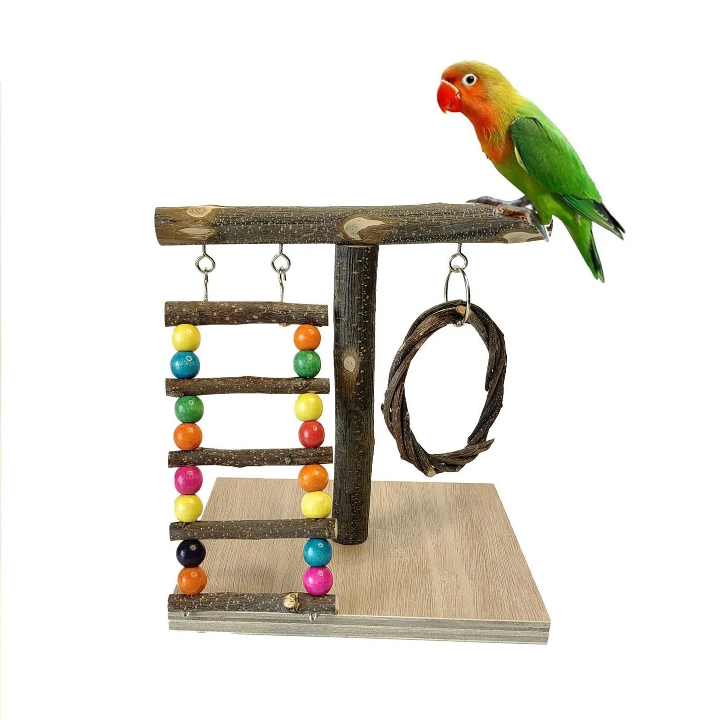 Wholesale Bulk Solid Wood Parrot Stand Training Bird Stand Parrot Toys Desktop Training Stand Pole Interactive Playground Small Pet supplies - Furbury