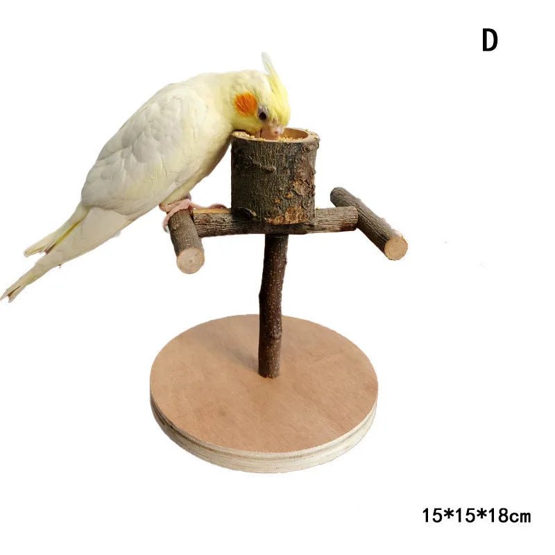 Wholesale Bulk Solid Wood Parrot Stand Training Bird Stand Parrot Toys Desktop Training Stand Pole Interactive Playground Small Pet supplies - Furbury