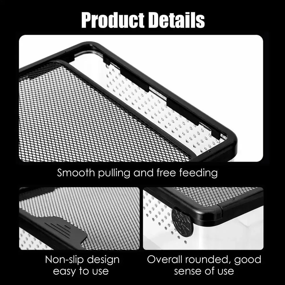 Wholesale Bulk Transparent Reptile Feeding Boxs Amphibian Insect Reptile Breeding Box Ventilated Hatching Container Reptile Terrarium Tanks - Furbury