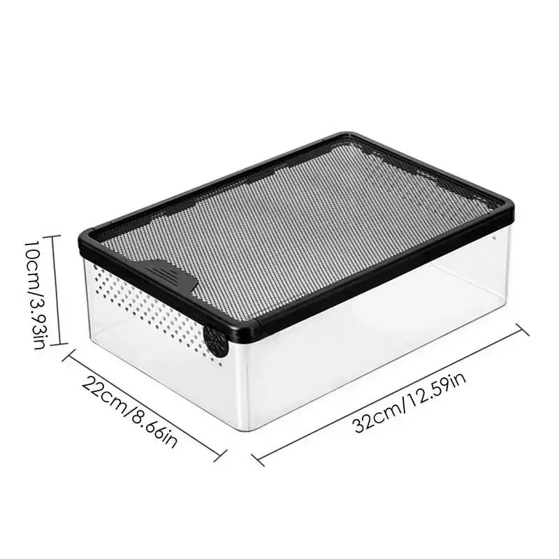 Wholesale Bulk Transparent Reptile Feeding Boxs Amphibian Insect Reptile Breeding Box Ventilated Hatching Container Reptile Terrarium Tanks - Furbury