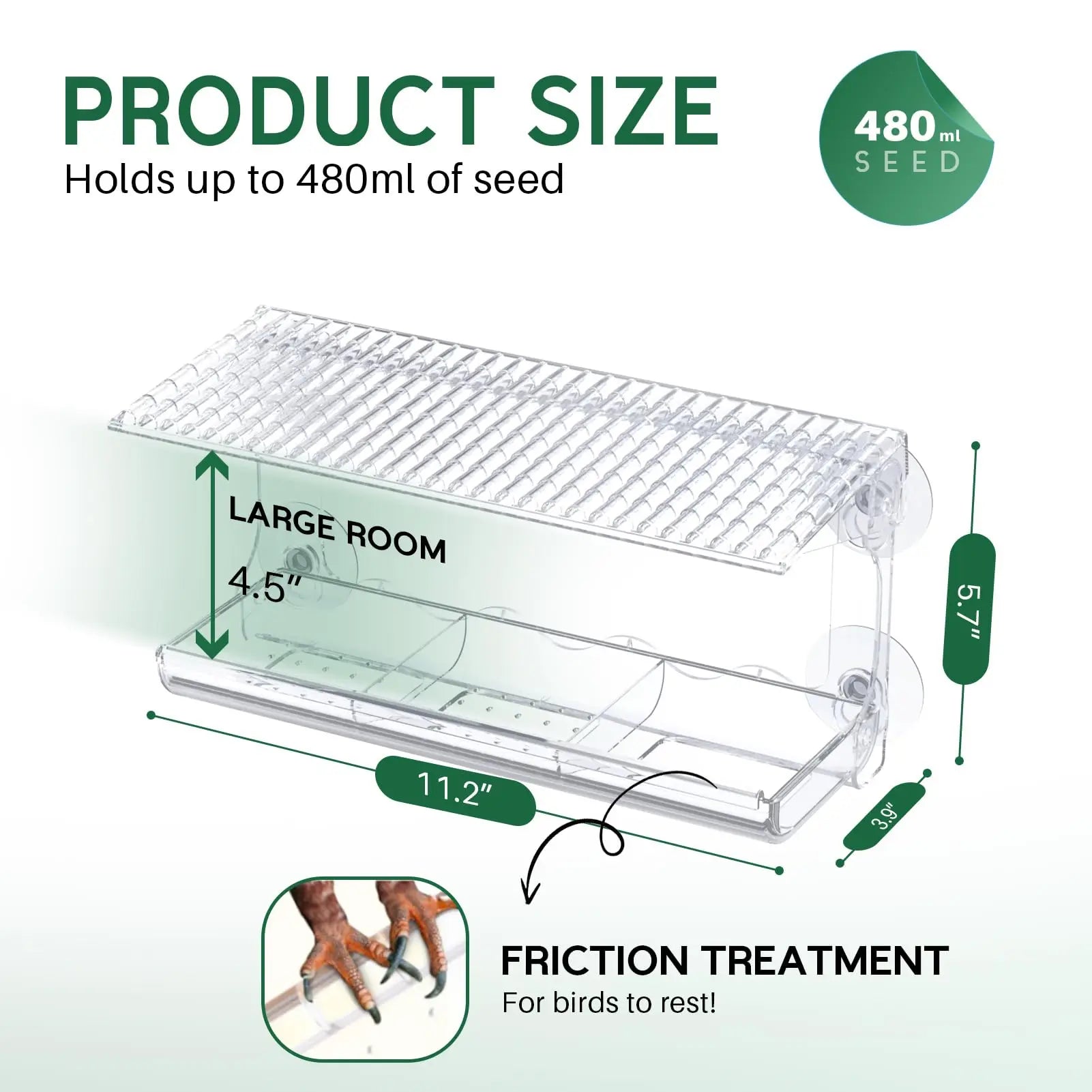 Wholesale Bulk Transparent Window Viewing Bird Feeders for Outdoors - Enhanced Suction Grip, Wild Bird Watching for Cats, Birdhouse Feeder - Furbury