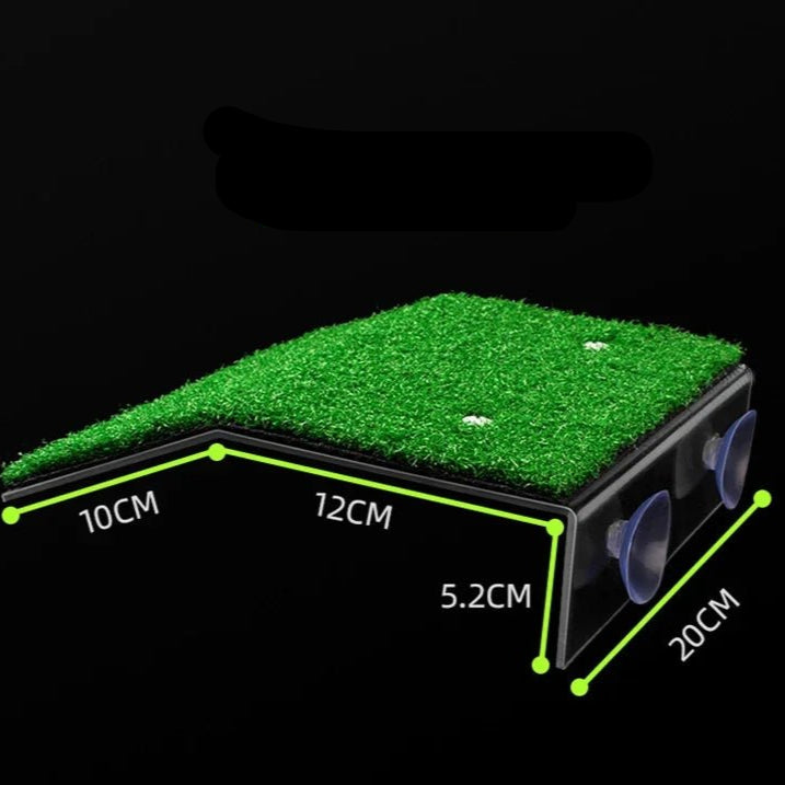 Wholesale Bulk Turtle Basking Platform Suction Cup Habitat Simulation Lawn Ramp Turtle Dock Floating Island For Reptile Terrarium Accessory - Furbury