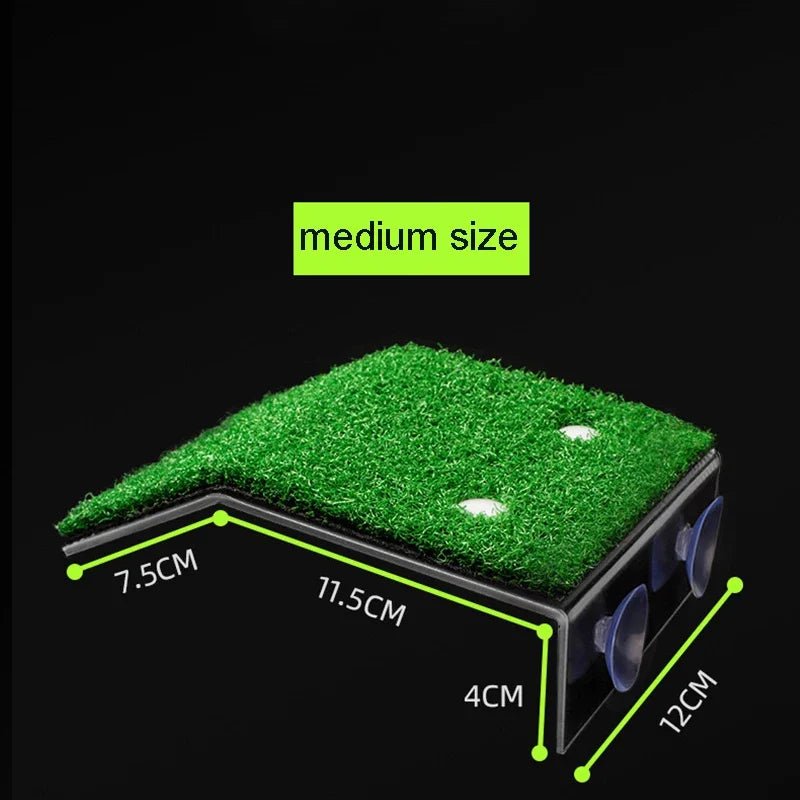 Wholesale Bulk Turtle Basking Platform Suction Cup Habitat Simulation Lawn Ramp Turtle Dock Floating Island For Reptile Terrarium Accessory - Furbury
