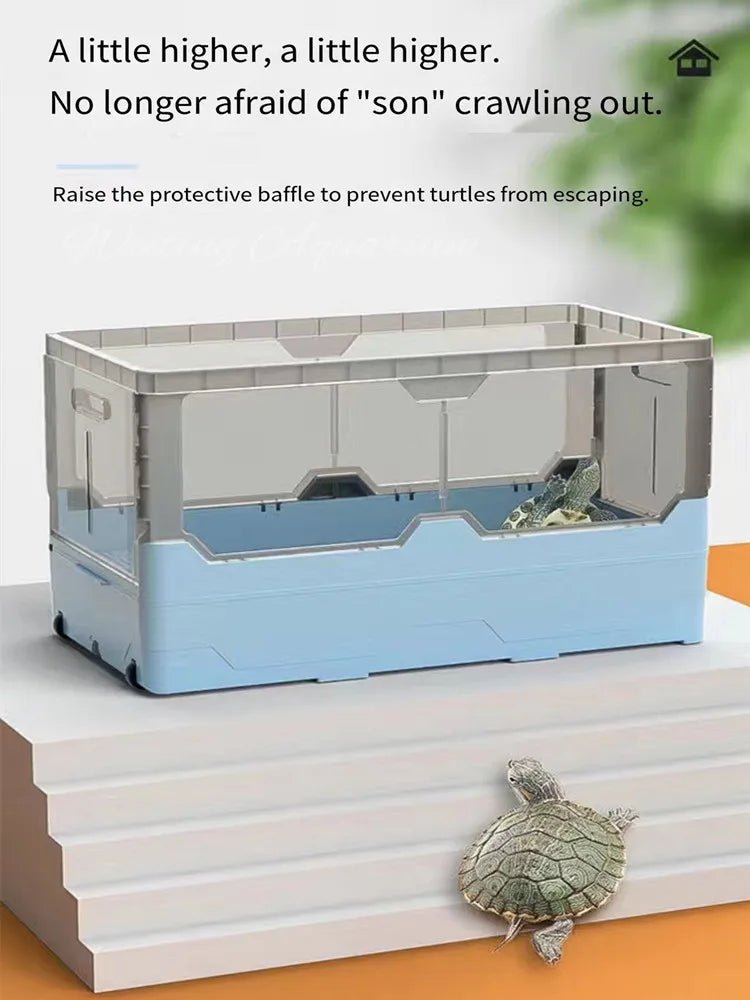 Wholesale Bulk Turtle tank free water change with sunbed Brazilian turtle ecological landscaping breeding box aquarium accessories 220V 4W - Furbury