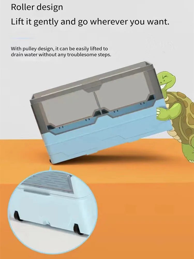 Wholesale Bulk Turtle tank free water change with sunbed Brazilian turtle ecological landscaping breeding box aquarium accessories 220V 4W - Furbury