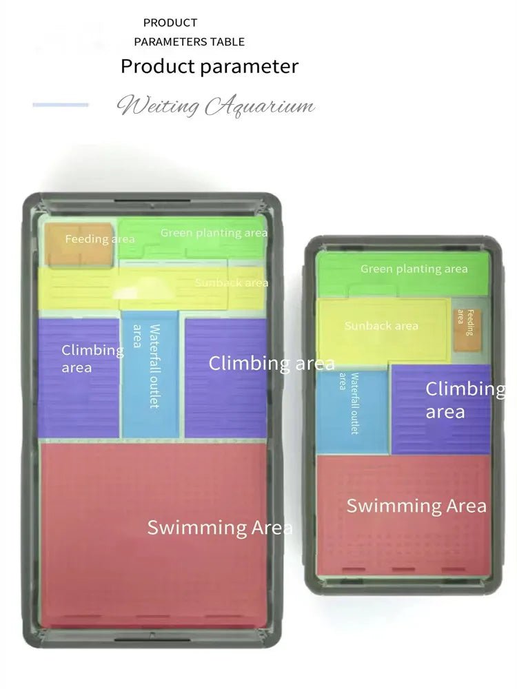 Wholesale Bulk Turtle tank free water change with sunbed Brazilian turtle ecological landscaping breeding box aquarium accessories 220V 4W - Furbury