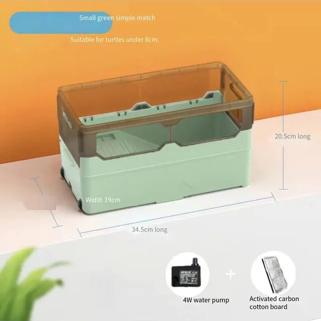 Wholesale Bulk Turtle tank free water change with sunbed Brazilian turtle ecological landscaping breeding box aquarium accessories 220V 4W - Furbury