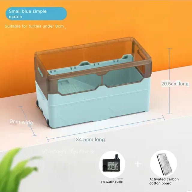 Wholesale Bulk Turtle tank free water change with sunbed Brazilian turtle ecological landscaping breeding box aquarium accessories 220V 4W - Furbury