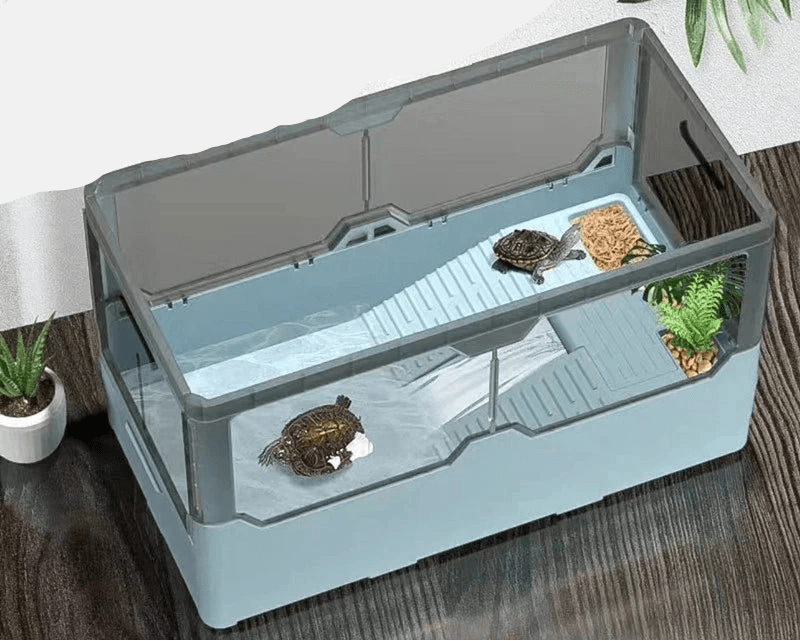 Wholesale Bulk Turtle tank free water change with sunbed Brazilian turtle ecological landscaping breeding box aquarium accessories 220V 4W - Furbury
