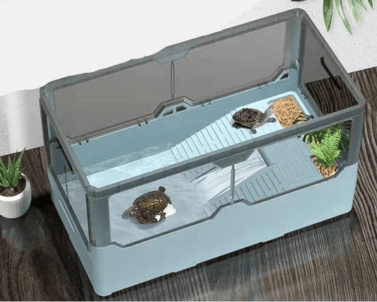 Wholesale Bulk Turtle tank free water change with sunbed Brazilian turtle ecological landscaping breeding box aquarium accessories 220V 4W - Furbury