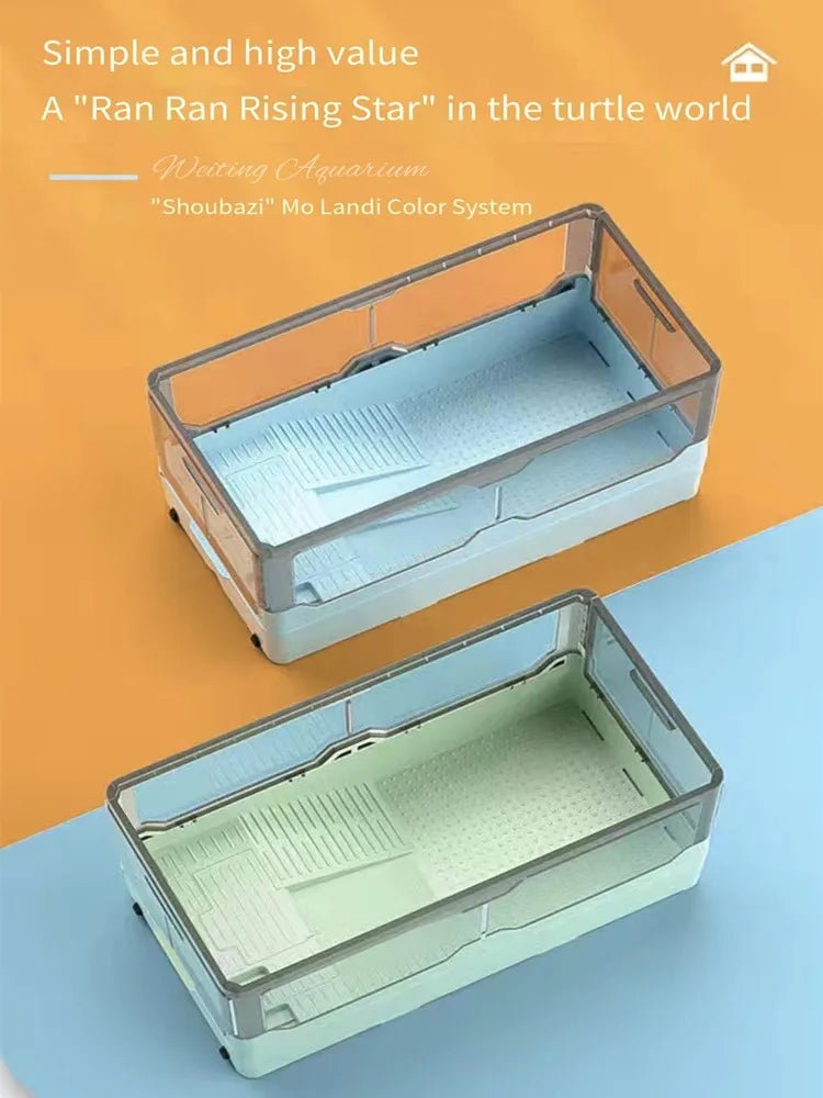 Wholesale Bulk Turtle tank free water change with sunbed Brazilian turtle ecological landscaping breeding box aquarium accessories 220V 4W - Furbury