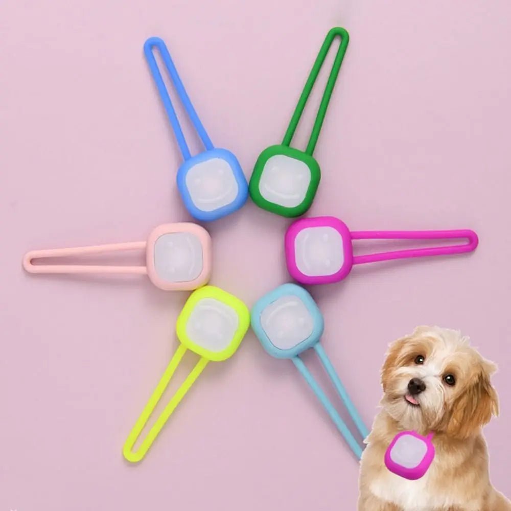 Wholesale Bulk Waterproof Pet Led Walking Night Pendant Colorful Hanging Dog Pendant Night Light Silicone with LED Light - Furbury