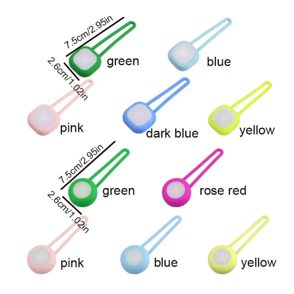 Wholesale Bulk Waterproof Pet Led Walking Night Pendant Colorful Hanging Dog Pendant Night Light Silicone with LED Light - Furbury