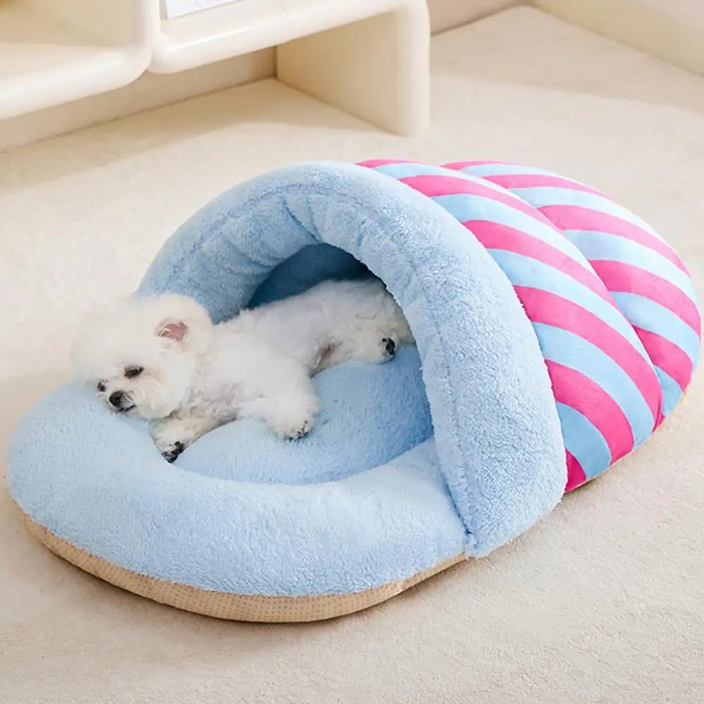 Wholesale Bulk Winter Cat Cave Bed Plush Slippers Cat Sleeping House Semi - Enclosed Design Pet Sleeping Tool For Dogs Cats Rabbits And Other - Furbury