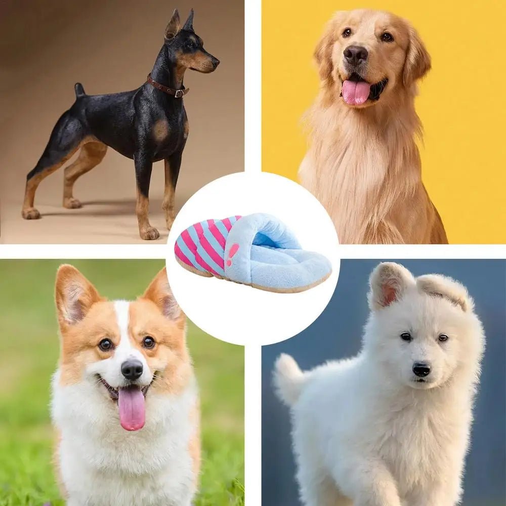 Wholesale Bulk Winter Cat Cave Bed Plush Slippers Cat Sleeping House Semi - Enclosed Design Pet Sleeping Tool For Dogs Cats Rabbits And Other - Furbury