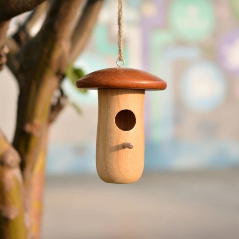 Wholesale Bulk Wooden Hummingbird House Nature Ventilatio Humming Bird House Swing Parrot Swing Toy Hanging Ornament for Outside Garden Decor - Furbury