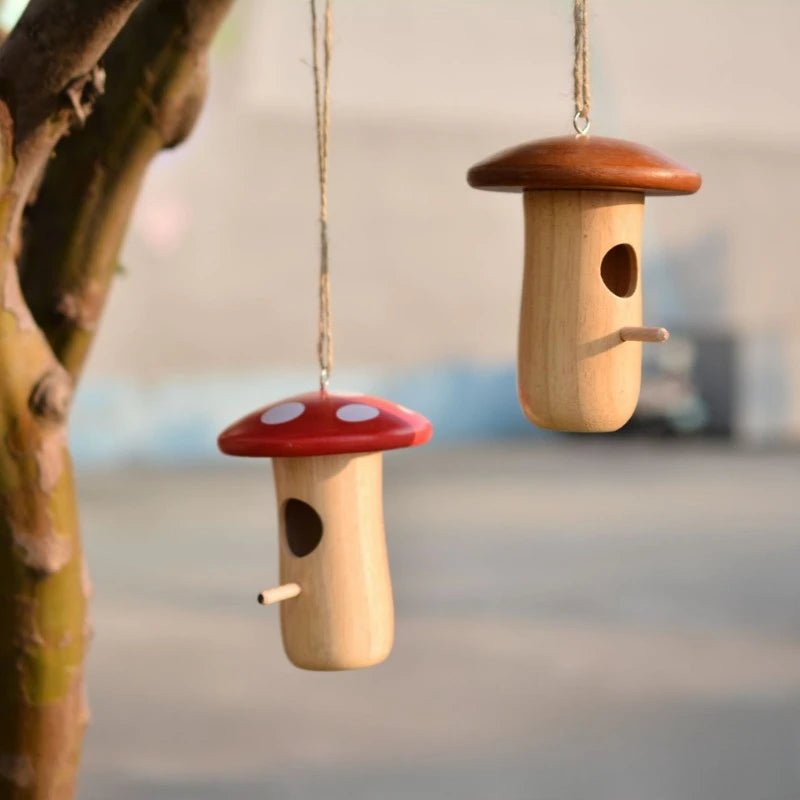 Wholesale Bulk Wooden Hummingbird House Nature Ventilatio Humming Bird House Swing Parrot Swing Toy Hanging Ornament for Outside Garden Decor - Furbury