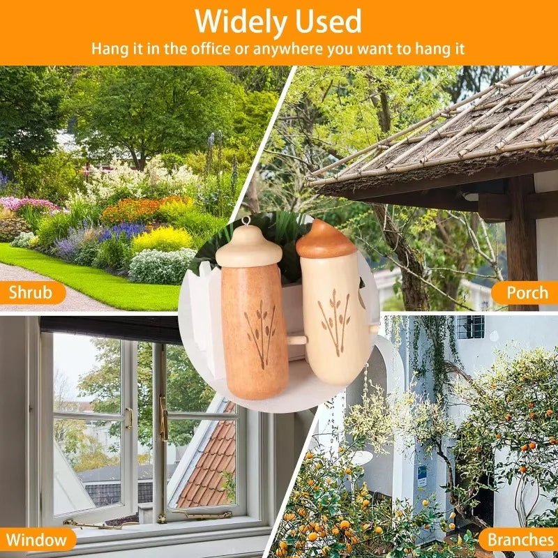 Wholesale Bulk Wooden Hummingbird House Nature Ventilatio Humming Bird House Swing Parrot Swing Toy Hanging Ornament for Outside Garden Decor - Furbury