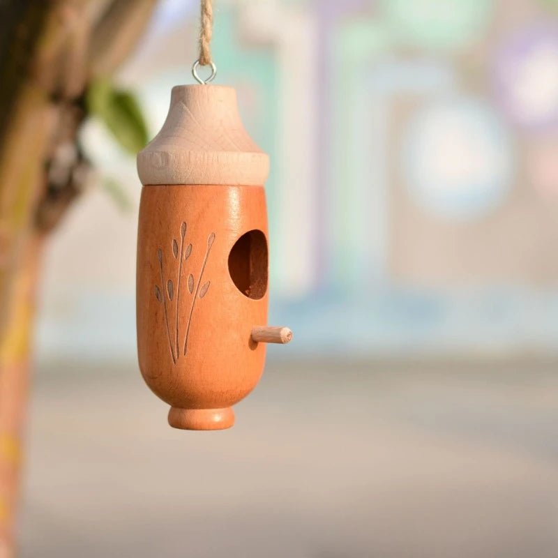 Wholesale Bulk Wooden Hummingbird House Nature Ventilatio Humming Bird House Swing Parrot Swing Toy Hanging Ornament for Outside Garden Decor - Furbury