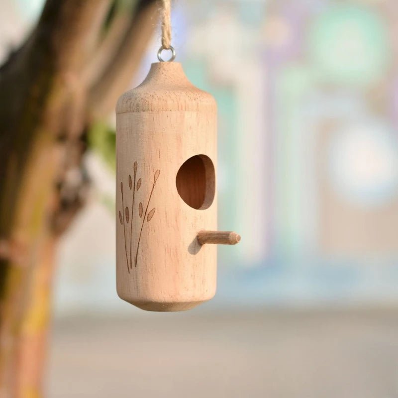 Wholesale Bulk Wooden Hummingbird House Nature Ventilatio Humming Bird House Swing Parrot Swing Toy Hanging Ornament for Outside Garden Decor - Furbury