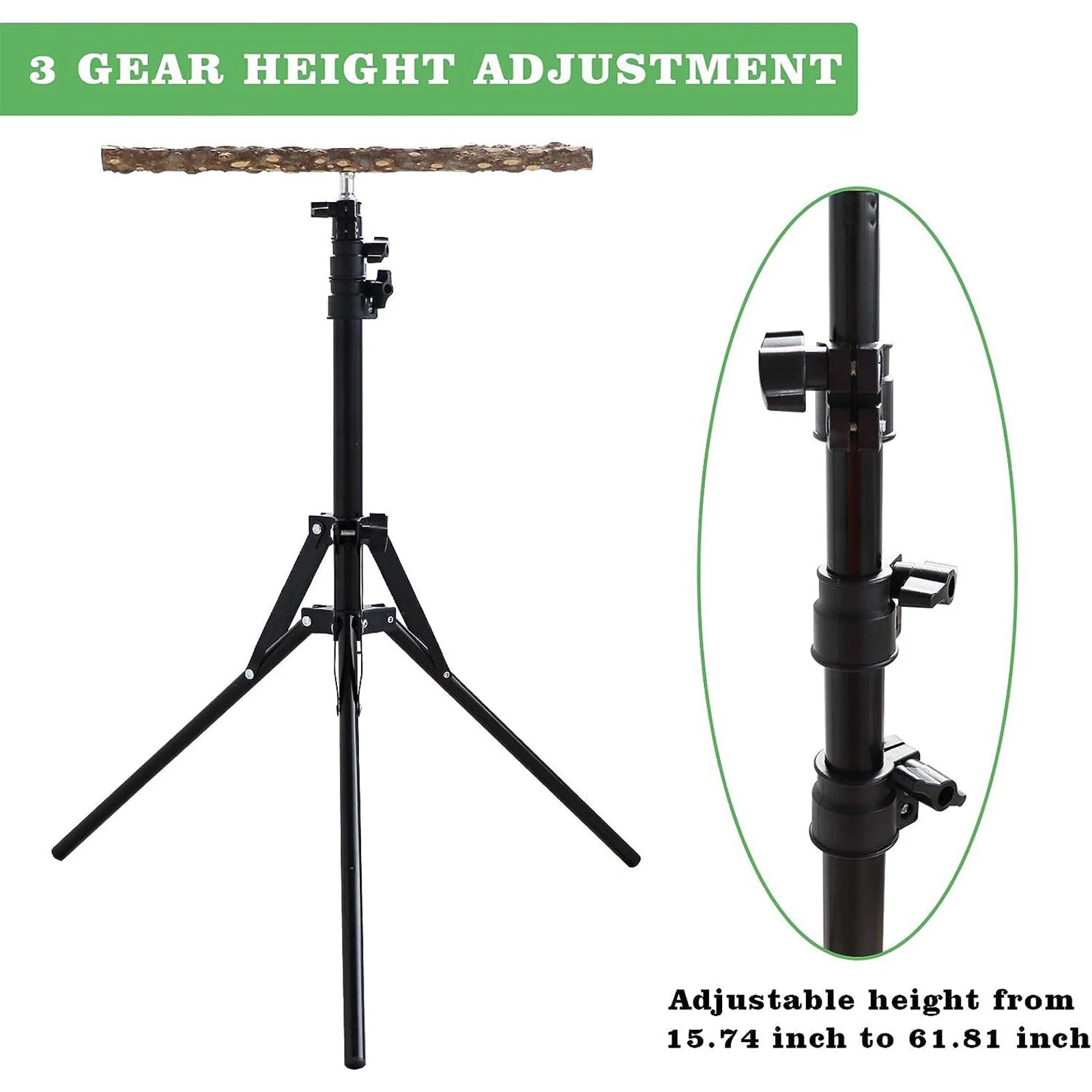 Wholesale Bulk Wooden Parrot Bird Perch Stand Height Adjustable Bird Parrot Swing Perch Stand Holder Budgie Playground Accessories - Furbury