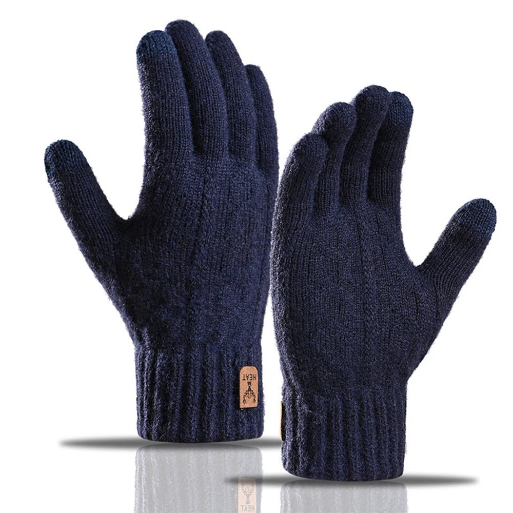 Winter Warm Gloves for Men and Women, Touchscreen Thickened Knitted Gloves, Outdoor Cycling Sports, Cold resistant Gloves - Checkouts UK