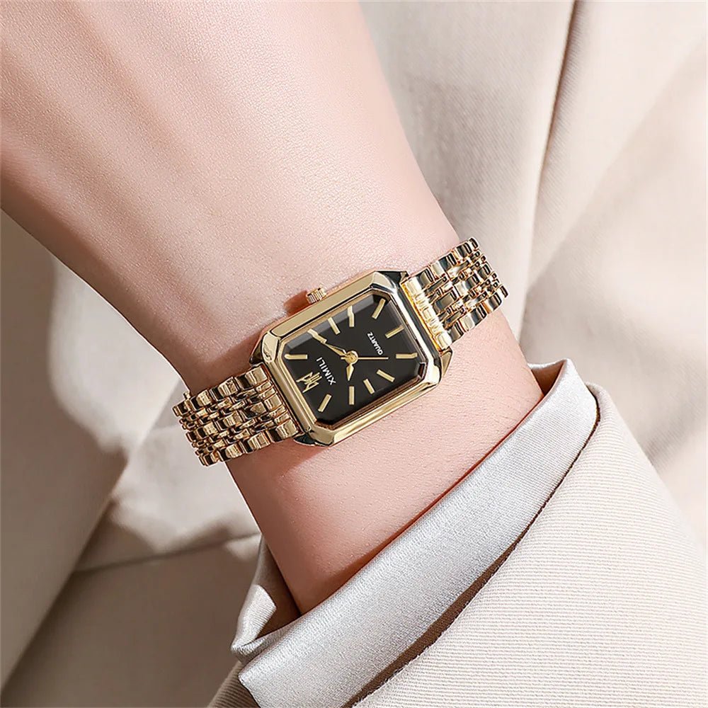 Women Watch Light Luxury Brand Stainless Steel Ladies Business Watches Female Student Fashion Quartz Wristwatches - Checkouts UK