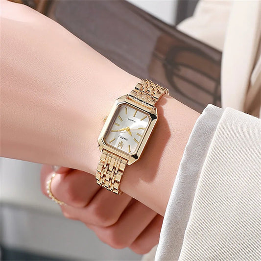 Women Watch Light Luxury Brand Stainless Steel Ladies Business Watches Female Student Fashion Quartz Wristwatches - Checkouts UK
