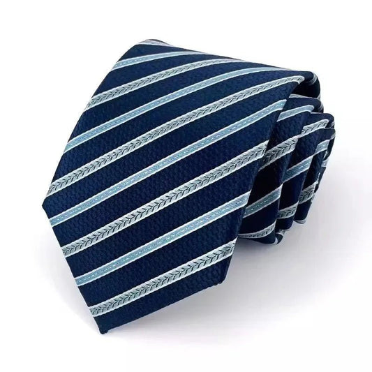 👔 New 8cm Luxury Striped Men’s Tie — Classic Style That Never Goes Out of Fashion - Checkouts USA